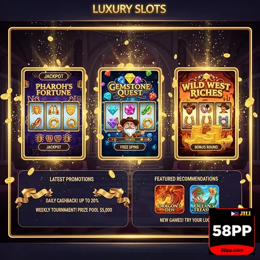 58pp luxury slots promotions